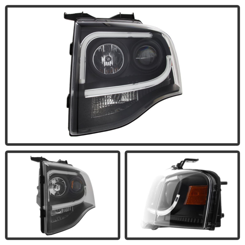 Spyder Ford Expedition 07-13 Projector Headlights Light Tube DRL Blk PRO-YD-FE07-LTDRL-BK 5079503