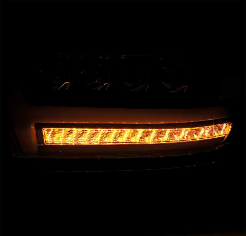 AlphaRex 19-20 Ram 1500HD NOVA LED Proj Headlights Plank Style Gloss Blk w/Activ Lght/Seq Signal/DRL 880516 *Discontinued