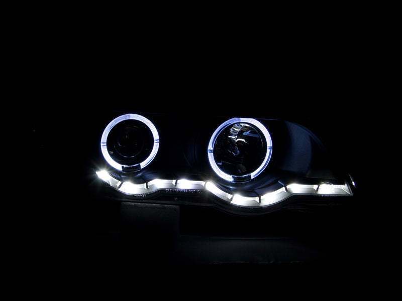 Anzo 2000-2003 BMW X5 Projector Headlights w/ Halo Black