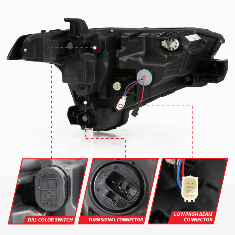 ANZO 22-24 Toyota Tundra (w/Factory LED Refl.) Z-Series Full LED Proj Headlights - Driver Side ONLY 111599X-L