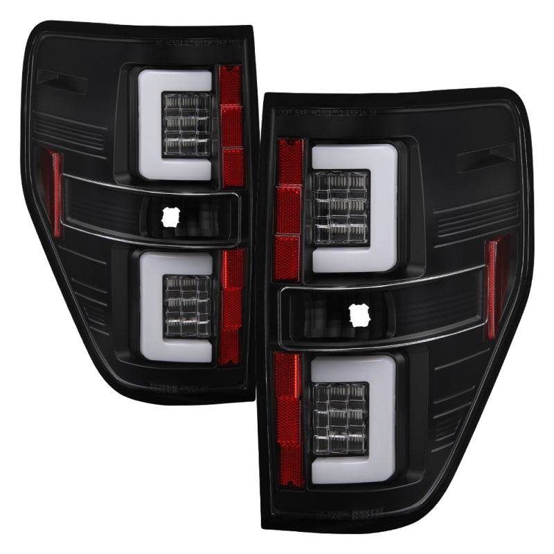 Spyder 09-14 Ford F150 V2 Light Bar LED Tail Lights - Black (ALT-YD-FF15009V2-LBLED-BK) 5084200