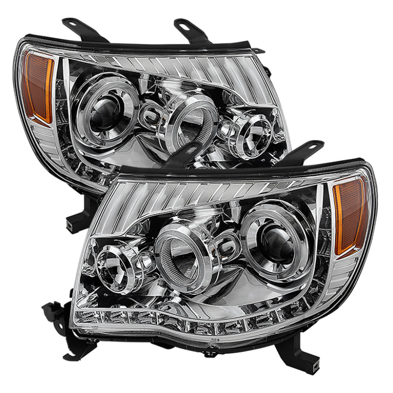 SPYDER Xtune Toyota Tacoma 05-11 Halo Projector Headlights Chrome PRO-JH-TT05-LED-C 9027864