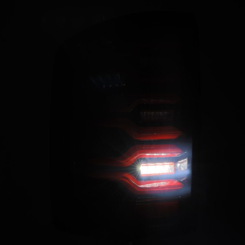 AlphaRex 14-18 GMC Sierra 1500/2500HD/3500HD LUXX-Series LED Tail Lights Blk/Red w/Actv Lgt Seq. Sig 630050 *Discontinued