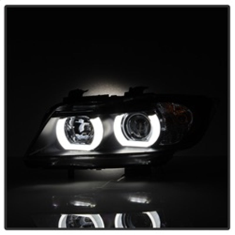 Spyder BMW E90 3-Series 06-08 4DR Headlights - Halogen Model Only - Black PRO-YD-BMWE9005V2-AM-BK 5083432