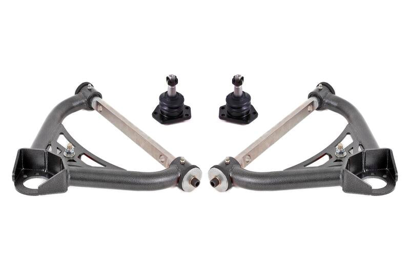 BMR Suspension BMR 70-81 Chevrolet Camaro A-Arms Upper Non-Adjustable Delrin Std Ball Joint - Black Hammertone AAU321H