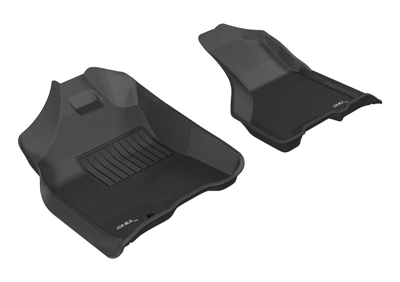 3D MAXpider 2009-2012 Dodge Ram 1500 Crew Cab/2500/3500/Crew Cab Kagu 1st Row Floormat - Black L1DG01711509