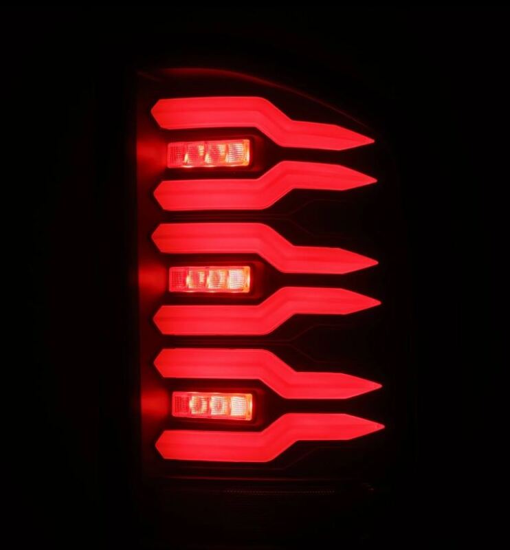 AlphaRex 07-14 Chevrolet Silverado 1500/2500HD/3500HD Luxx-Series LED Tail Lights Blk w/Smoked Lens 620080 *Discontinued