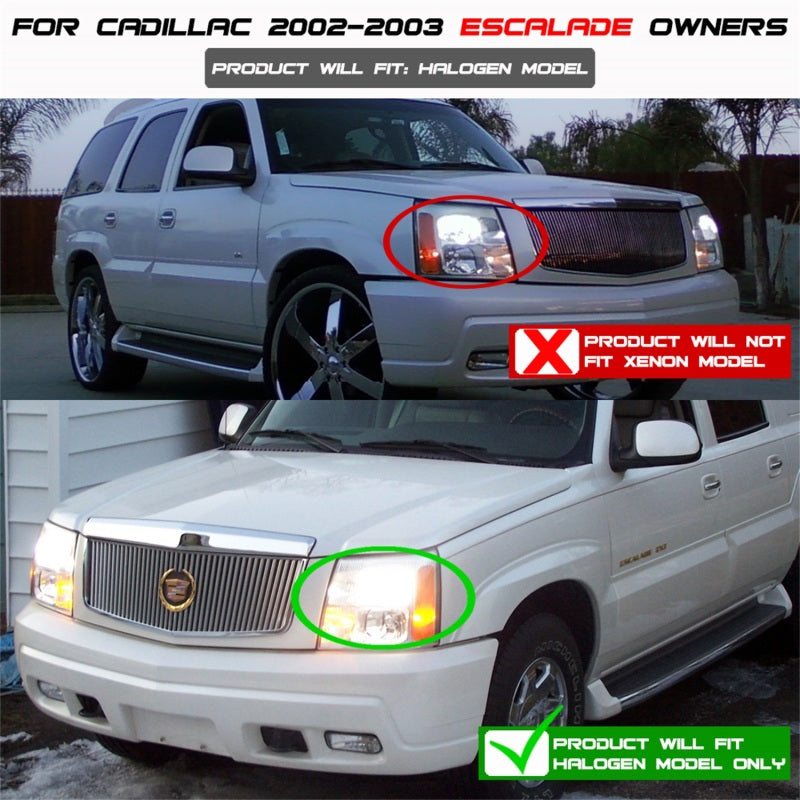 Spyder Cadillac Escalade 02-06 Projector Halogen Model- LED Halo DRL Chrm PRO-YD-CE02-DRL-C 5037930