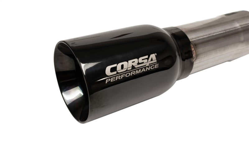 Corsa 07-18 Jeep Wrangler JKU 3.6L/3.8L 2.75in Sport Cat-Back Exhaust w/ 4in American Flag  BlacTips 21122BLKUSA