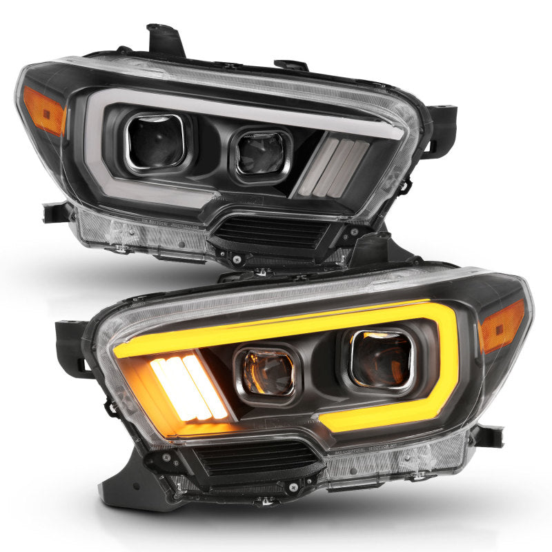 Anzo Toyota Tacoma '16-18 Projector Plank Style Switchback H.L Black Amber