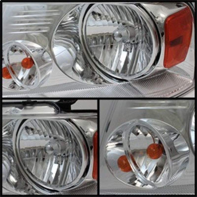 SPYDER Xtune Ford F150 04-08 Amber Crystal Headlights Chrome HD-JH-FF15004-AM-C 5069825