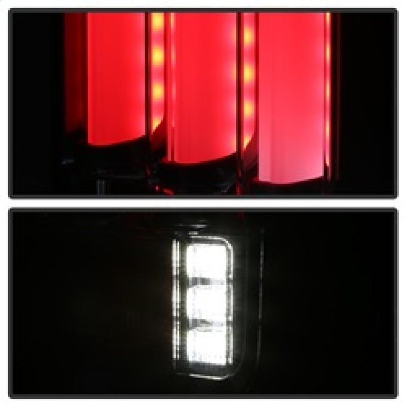 Spyder 07-16 Jeep Wrangler Version 2 Light Bar LED Tail Lights - Black (ALT-YD-JWA07V2-LBLED-BK) 5084774