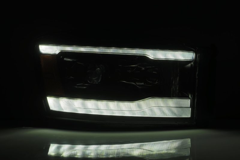AlphaRex 06-08 Dodge Ram 1500HD LUXX LED Projector Headlights Plank Style Chrome w/Seq Signal/DRL 880534 *Discontinued