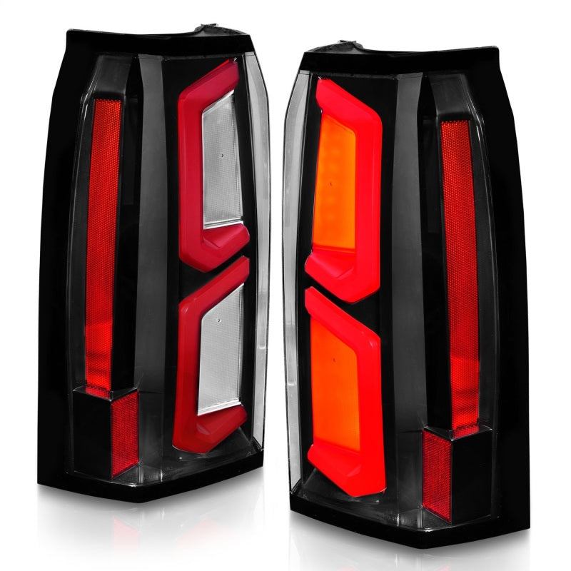 ANZO 2015-2020 Chevrolet Tahoe LED Tail Lights w/ Light Bar Black Housing Clear Lens 311374