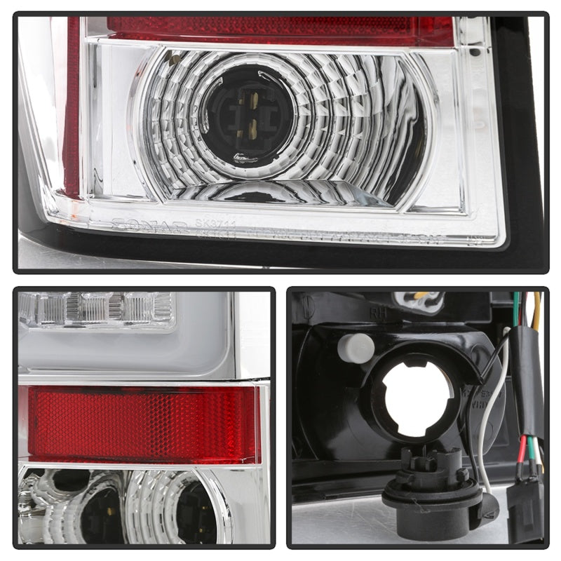 Spyder Jeep Grand Cherokee 05-06 Version 2 Light Bar LED Tail Lights - Chrome 5085832