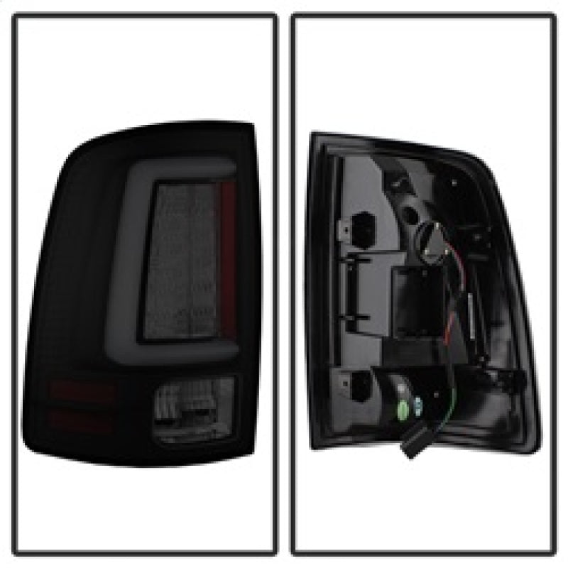 Spyder 13-14 Dodge Ram 1500 Light Bar LED Tail Lights - Black Smoke ALT-YD-DRAM13V2-LED-BSM 5084064