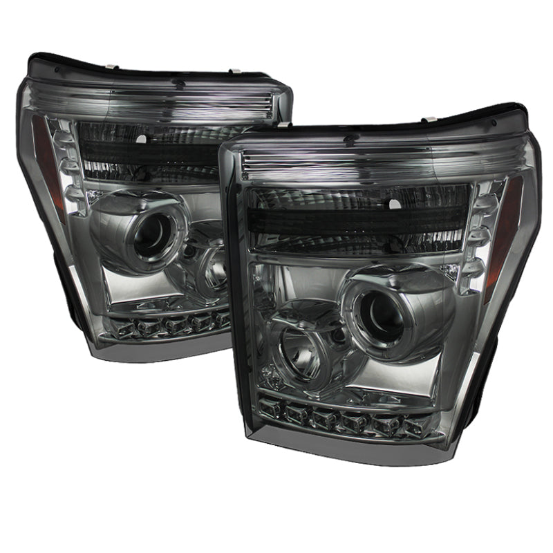 SPYDER Ford Super Duty 11-15 Projector Headlights CCFL Halo DRL Smke Low 9006 PRO-YD-FS11-CCFL-SM 5071743