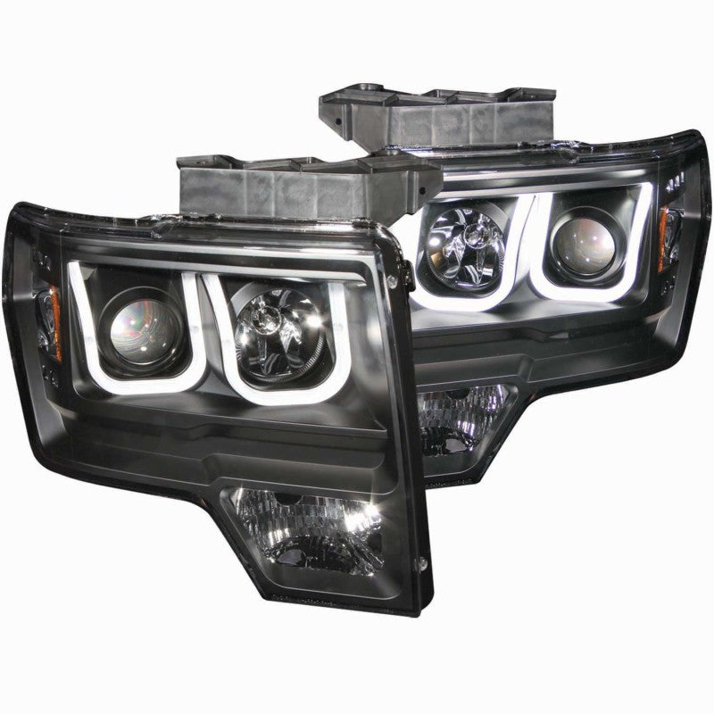 Anzo 2009-2014 Ford F-150 Projector Headlights w/ U-Bar Black