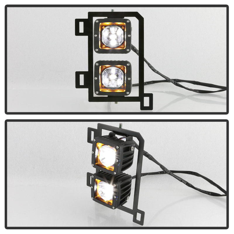 Spyder Dodge Ram 2013-2018 1500 Only Full LED Fog Lights W/Bracket and Universial Switch- Clear 9045424