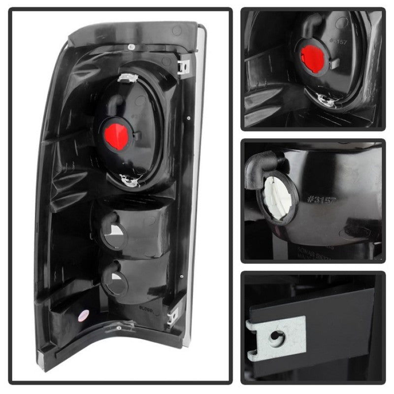 Spyder Chevy Silverado 1500 99-02 (Not Fit Stepside) Euro Style Tail Lights Blk Smke ALT-YD-CS99-BSM 5078056