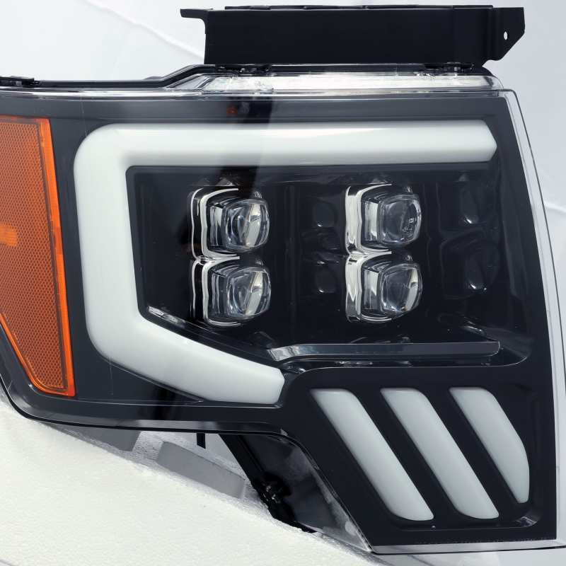 AlphaRex 09-14 Ford F-150 NOVA LED Proj Headlights Plank Style Gloss Black w/Activ Light/Seq Signal 880190 *Discontinued