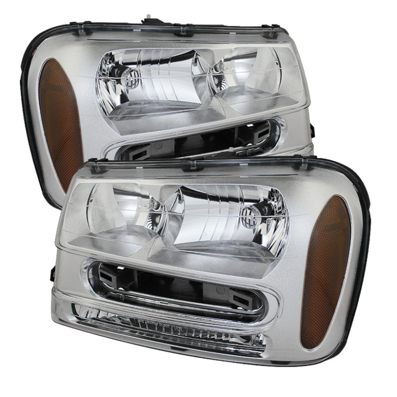 SPYDER Xtune Chevy Trailblazer 02-09 Crystal Headlights Chrome HD-JH-CTB02-AM-C 9023545