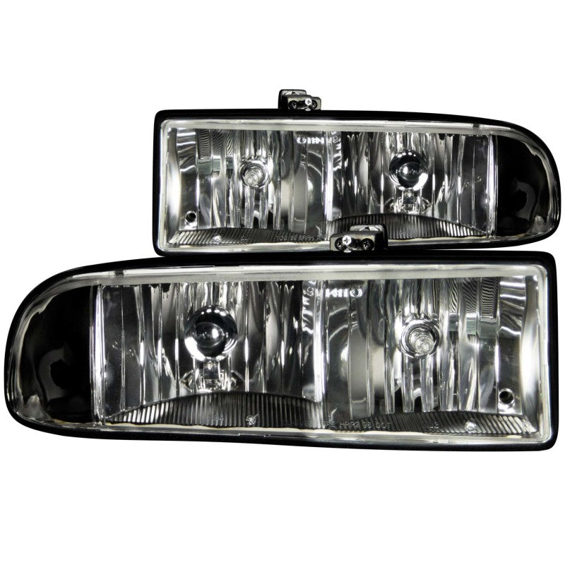 Anzo 1998-2005 Chevrolet S-10 Crystal Headlights Black