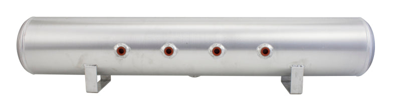 AIRLIFT 5 Gal Alum Air Tank - (4) 3/8" face ports, & 1/4" drain port - 36" LX