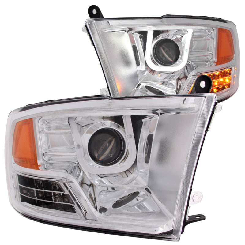 Anzo 2009-2016 Dodge Ram 1500 Projector Headlights w/ U-Bar Chrome