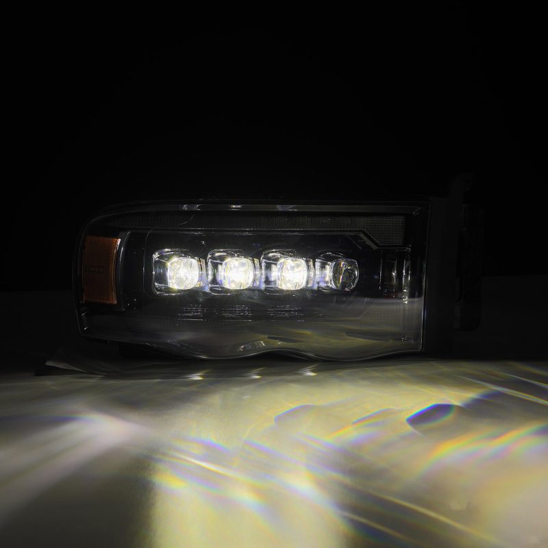 AlphaRex 02-05 Dodge Ram 1500 NOVA LED Proj Headlights Alpha Black w/Activ Light/Seq Signal 880566 *Discontinued