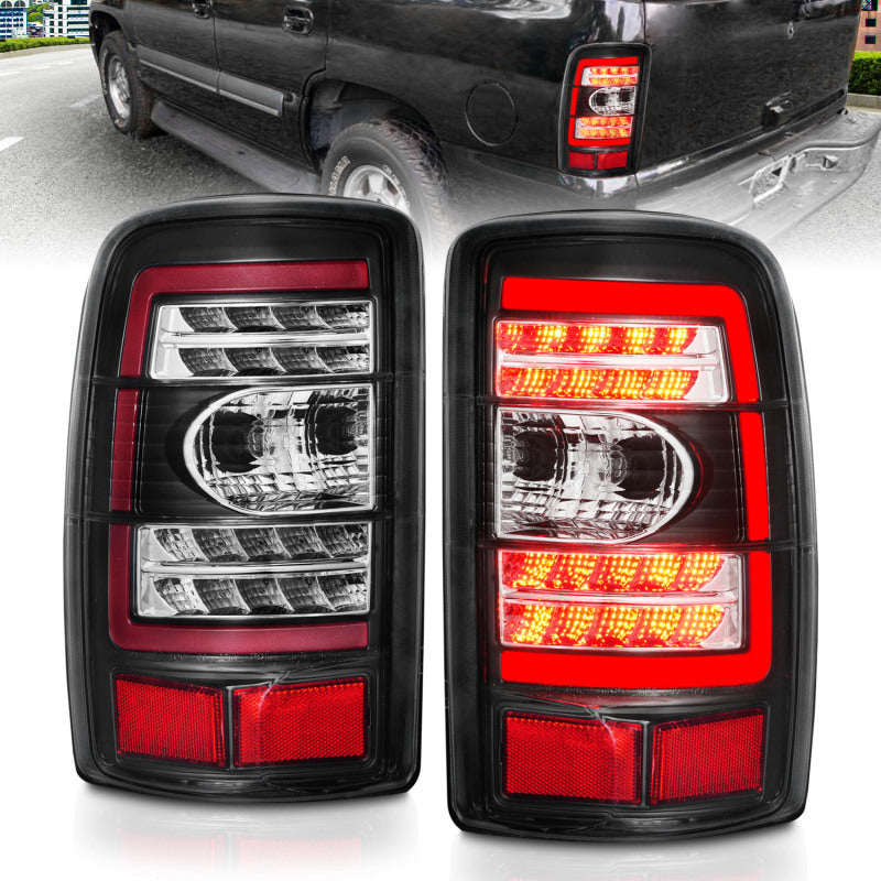 ANZO 2000-2006 Chevrolet Tahoe LED Tail Lights w/ Clear Lens Black Housing 311362