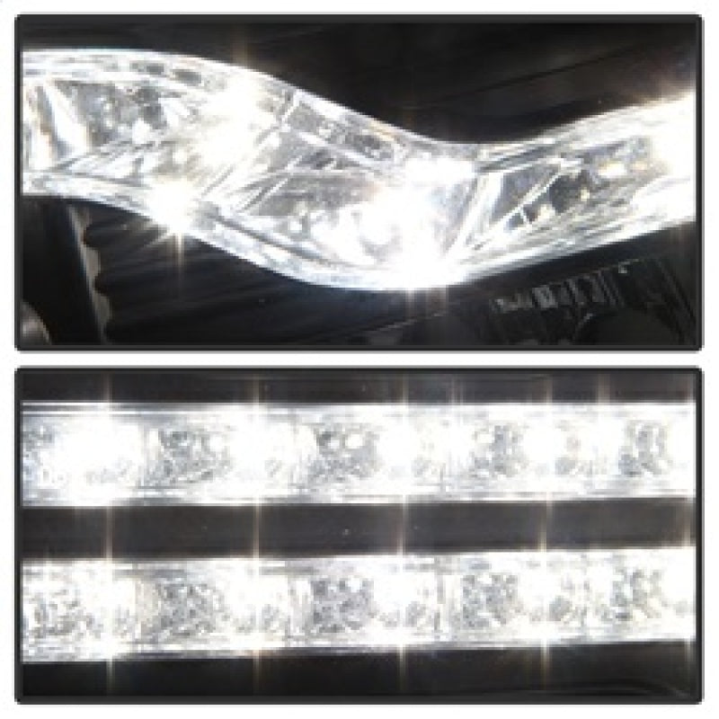Spyder Chevy Silverado 1500 07-13 V2 Projector Headlights - LED DRL - Black PRO-YD-CS07V2-DRL-BK 5083524