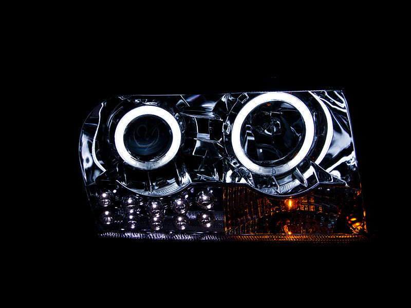 Anzo 2005-2010 Chrysler 300 Projector Headlights w/ Halo Chrome