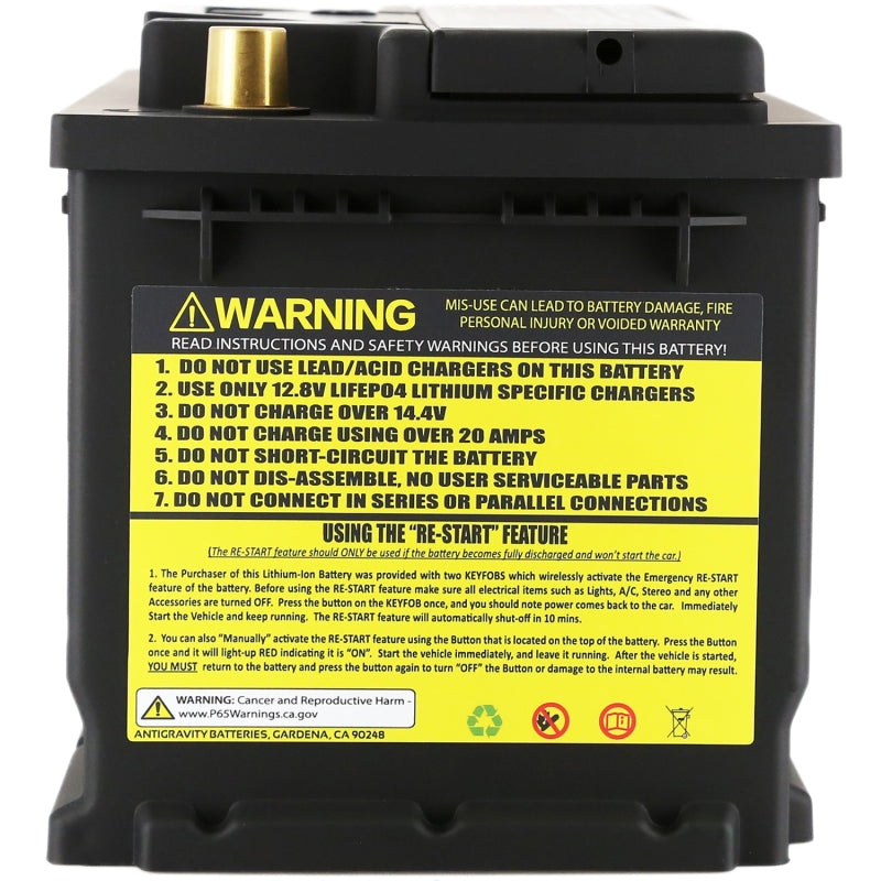 Antigravity Batteries Antigravity H7/Group 94R Lithium Car Battery w/Re-Start AG-H7-80-RS