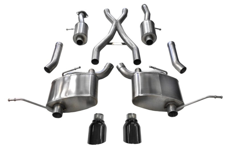 Corsa 11-21 Jeep Grand Cherokee 3.6L 2.5in Dual Rear Exit Sport Exhaust w/ 4.5in Black Tips 14980BLK