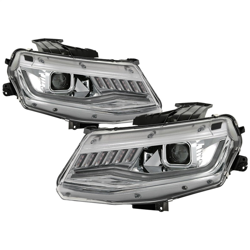 Spyder Chevy Camaro 16-18 (Do Not Fit Halogen) Projector Headlights Chrome PRO-YD-CCAM16HIDSI-SEQ-C 5087386