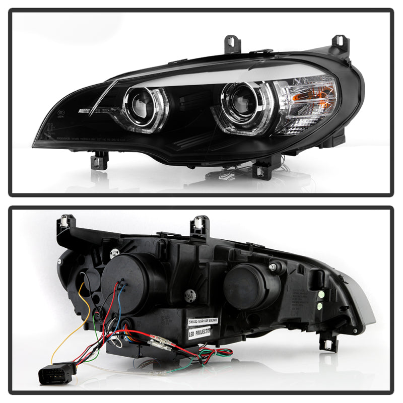 Spyder BMW X5 E70 07-10 Xenon/HID AFS High-Power LED Headlights - Black PRO-YD-BMWE7007AFSHIDAP-BK 5088239
