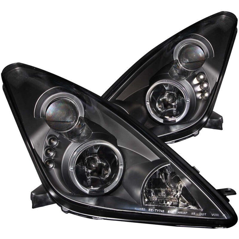 Anzo 2000-2005 Toyota Celica Projector Headlights w/ Halo Black