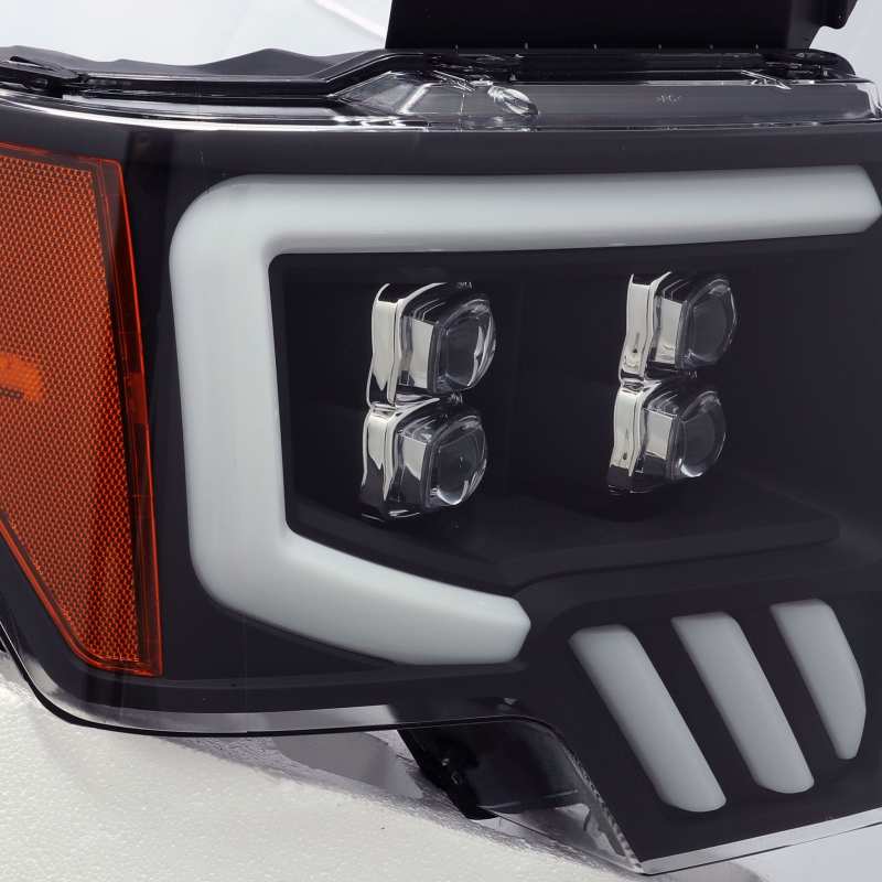 AlphaRex 09-14 Ford F-150 NOVA LED Proj Headlights Plank Style Matte Black w/Activ Light/Seq Signal 880192 *Discontinued