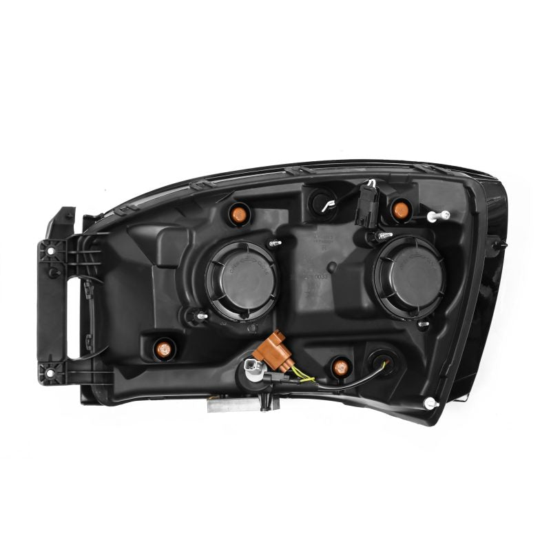 AlphaRex 06-08 Ram 1500HD NOVA LED Proj Headlights Plnk Style Alpha Blk w/Seq Signal/DRL/Amber LED 880538 *Discontinued