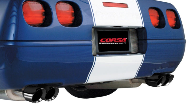 Corsa Sport Cat-Back Exhaust w/ Twin 3.5in Black Tips 96-96 Chevrolet Corvette C4 5.7L V8 LT4 14118BLK