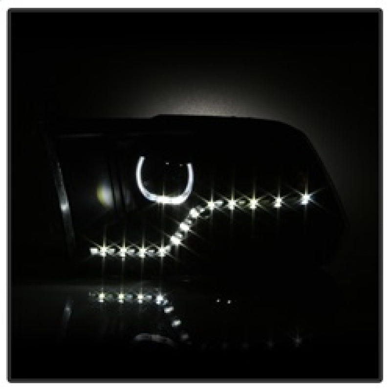 SPYDER xTune Dodge Ram 2009-2014 Halo LED Projector Headlights - Black PRO-JH-DR09-CFB-BK 9036729