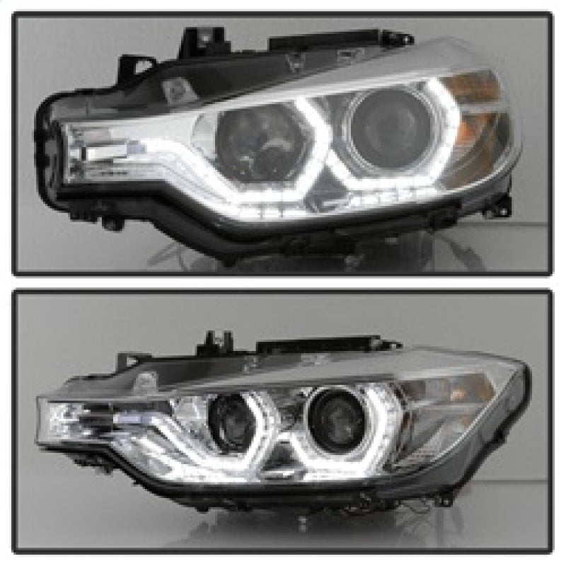 Spyder 12-14 BMW F30 3 Series 4DR Projector Headlights - LED DRL - Chrome (PRO-YD-BMWF3012-DRL-C) 5084354