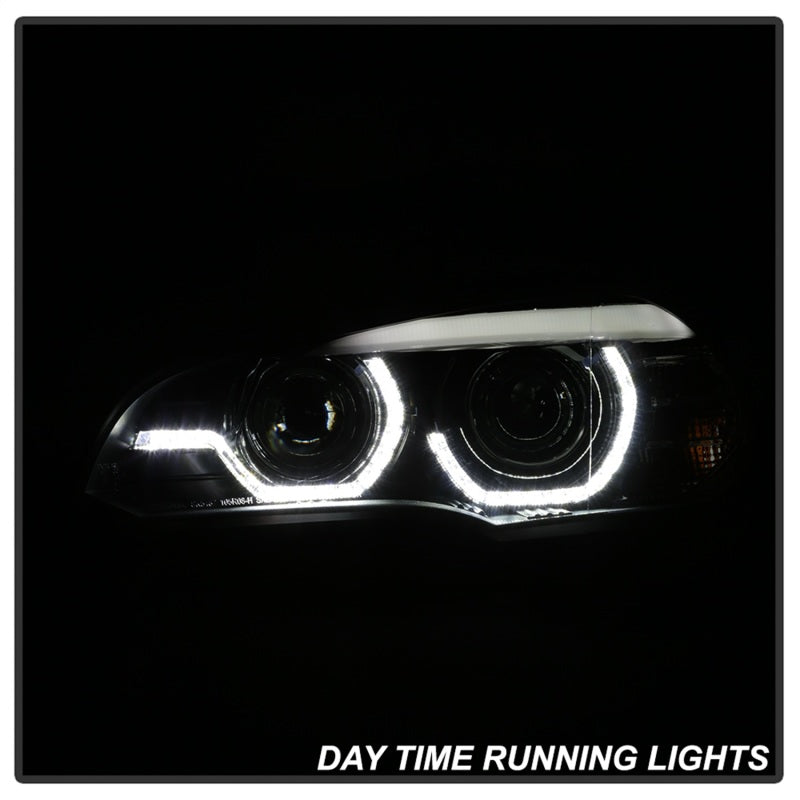 Spyder 07-10 BMW X5 E70 (HID Models Only) Projector Headlights - Black PRO-YD-BMWE7007-AFSHID-BK 5085481