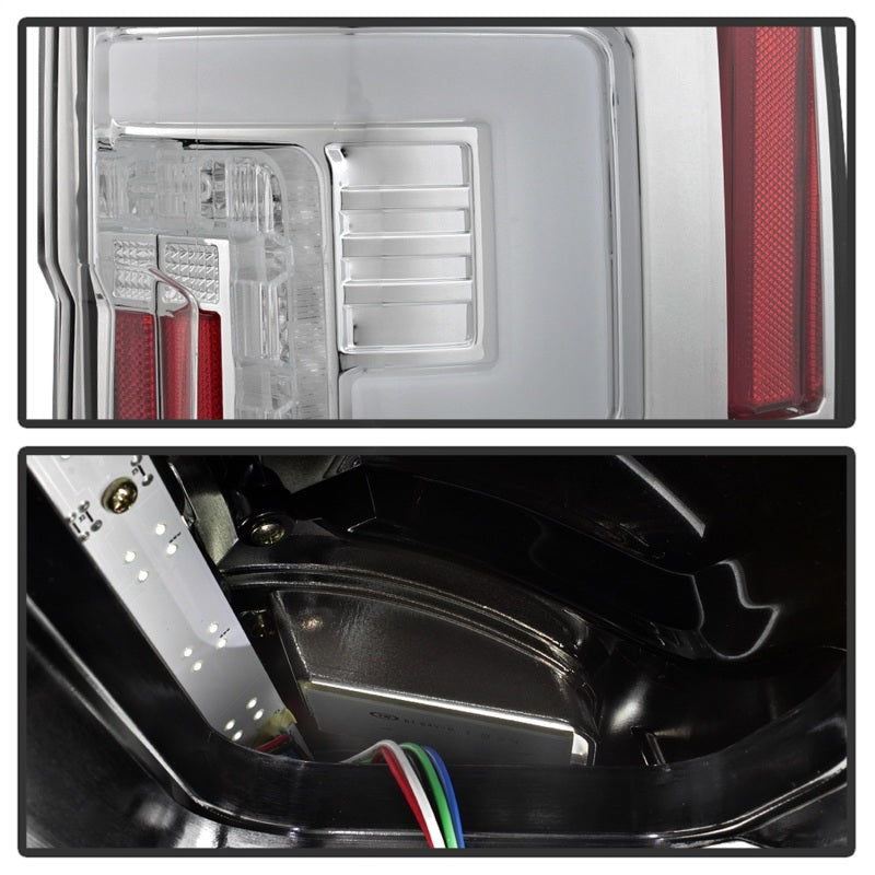 Spyder 17-18 Ford F-250 SD (w/Blind Spot Sensor) LED Tail Lights - Chrm (ALT-YD-FS17BS-LED-C) 5085641