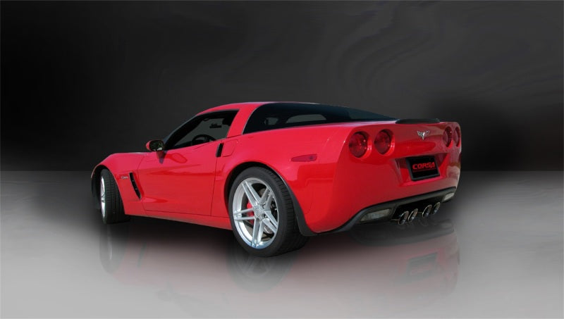 Corsa Performance 06-13 Chevrolet Corvette C6 Z06 7.0L V8 Black Sport Axle-Back Exhaust