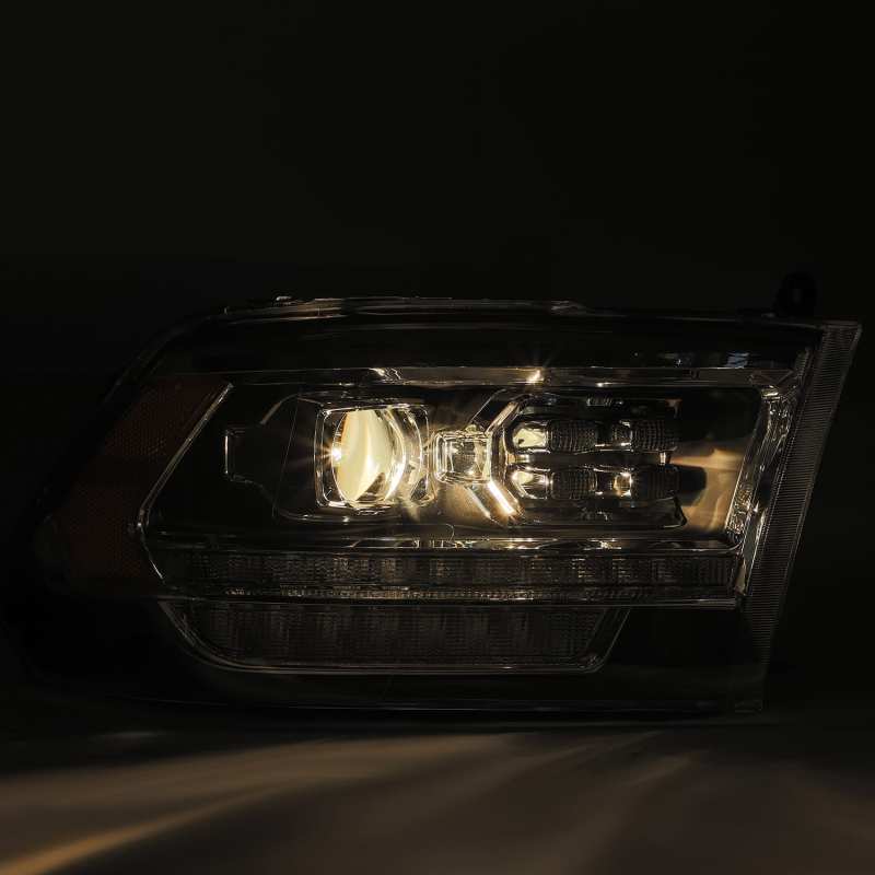 AlphaRex 09-18 Dodge Ram 2500HD LUXX LED Proj Headlights Plank Style Black w/Seq Signal/Smoked DRL 880520 *Discontinued