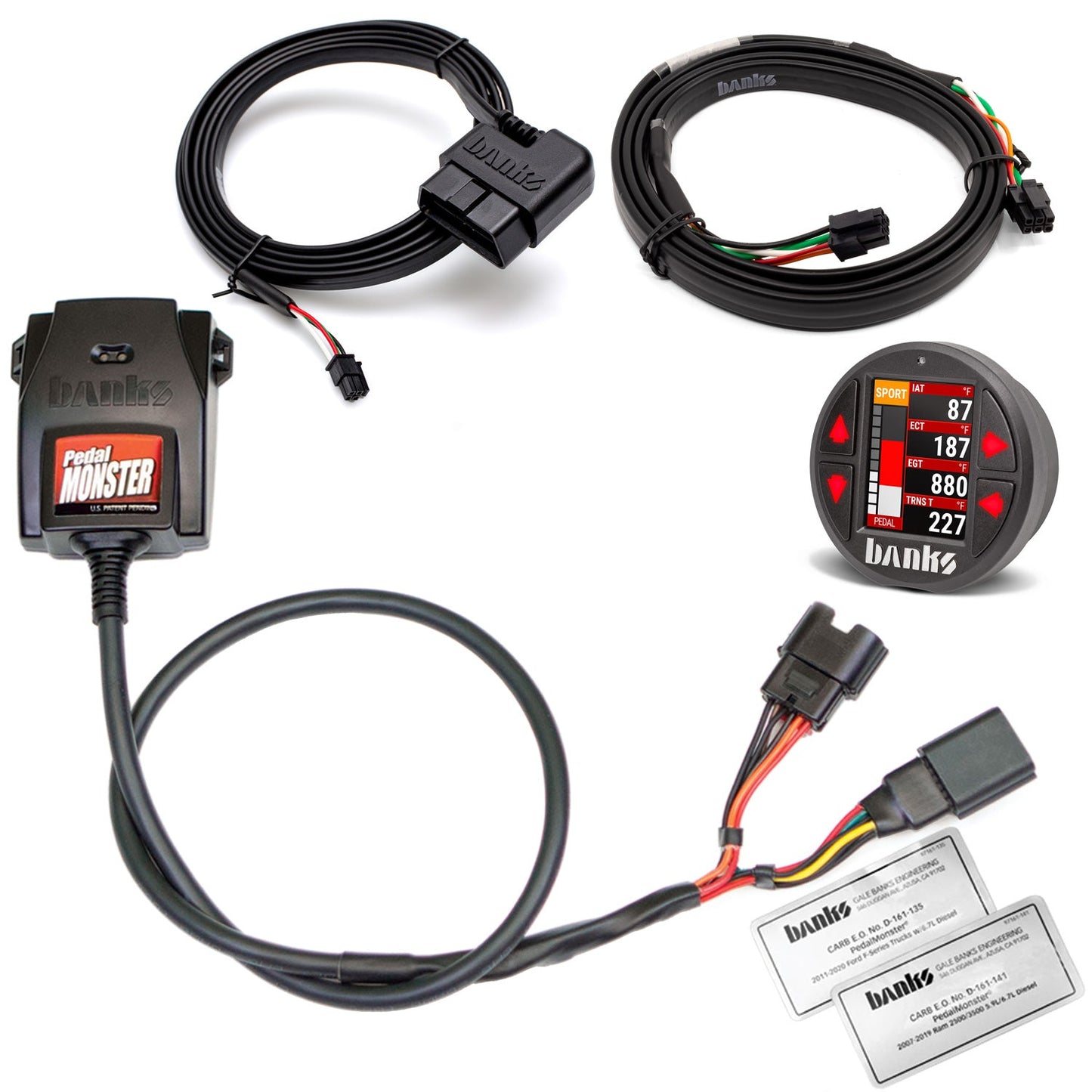 Banks Power Pedal Monster Kit Molex MX64 6 Way w/iDash Pro 07-19 RAM 2500/3500 and 11-20 FORD 6.7L 64312-CP