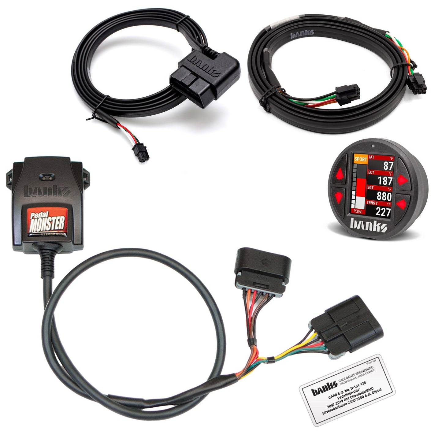 Banks Power Pedal Monster Kit Aptiv GT 150 6 Way w/iDash Pro 07.5-19 Chevy 2500/3500 6.6L 64322-CP