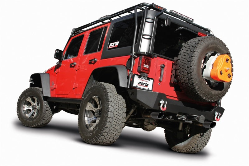 Borla 12-16 Jeep Wrangler 3.6AT/MT 4WD 2+4DR S/ SQ /RL/AC SR 2.5in, 2in Tip 3.5 sqx8 Black Chrome 11834BC
